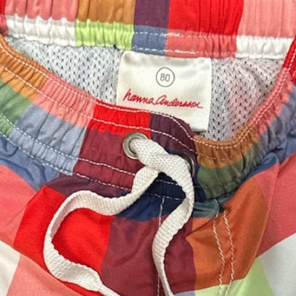 Hanna Andersson plaid and Blue Checkered Swim Trunks - Picture 2 of 3